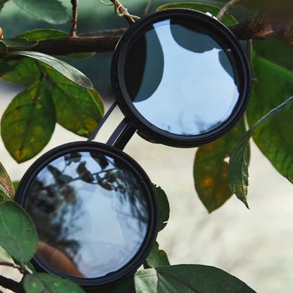 gafas polarizadas redondeadas con lentes de filtro ND